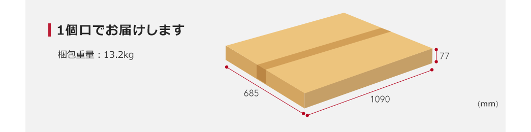 1個口でお届けします