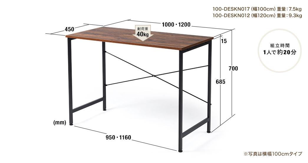 重量7.5kg 耐荷重40kg