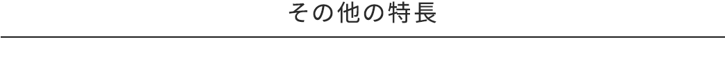 その他の特長