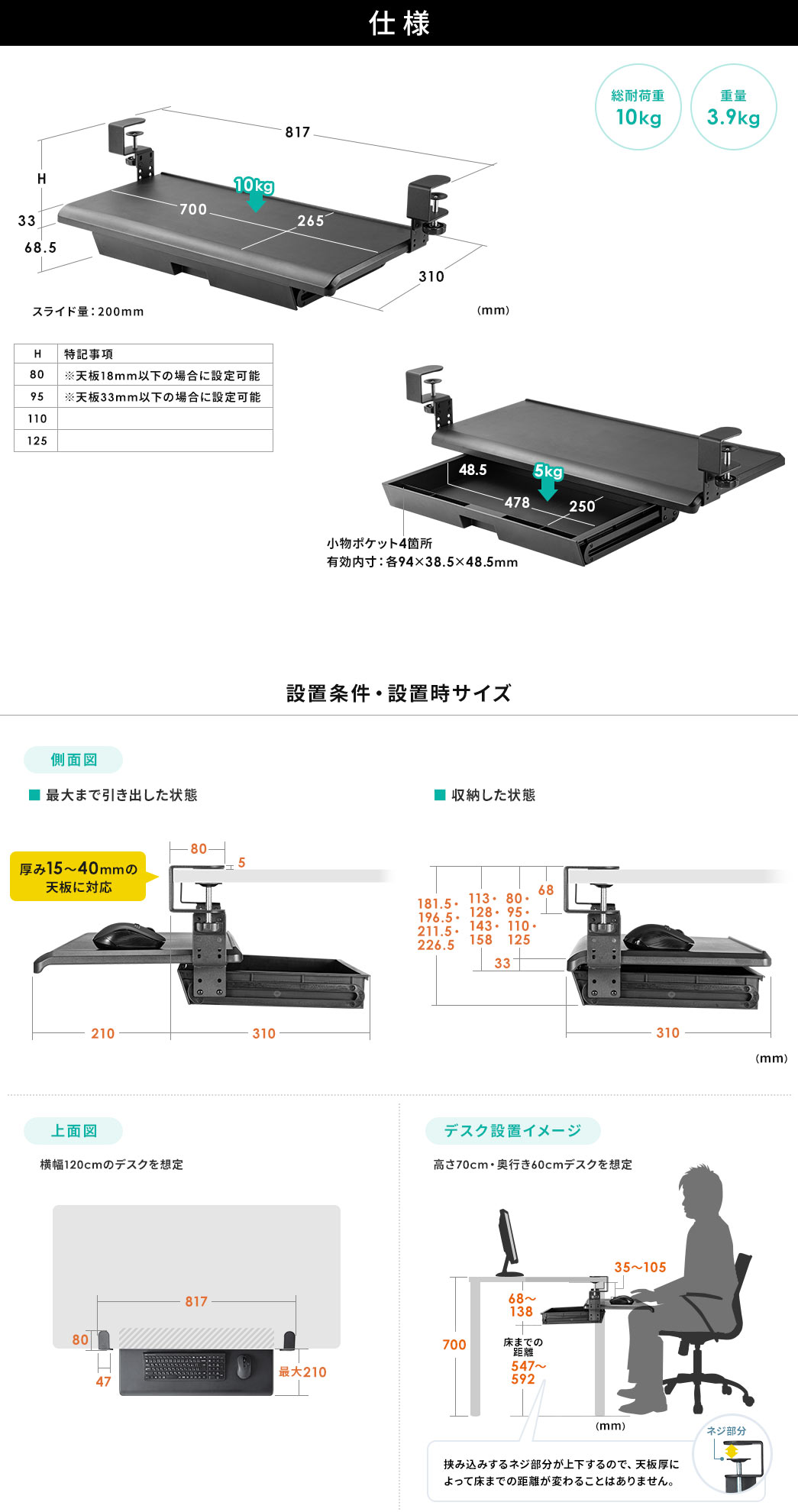 仕様