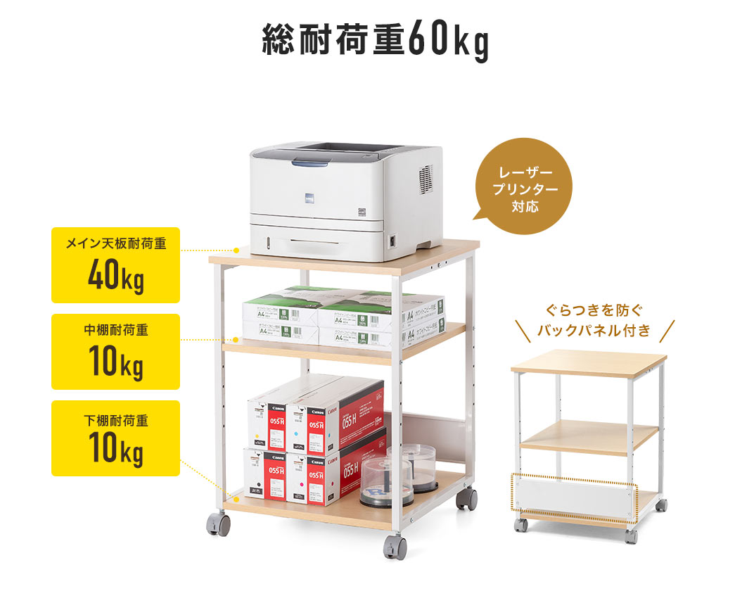 総耐荷重 60kg