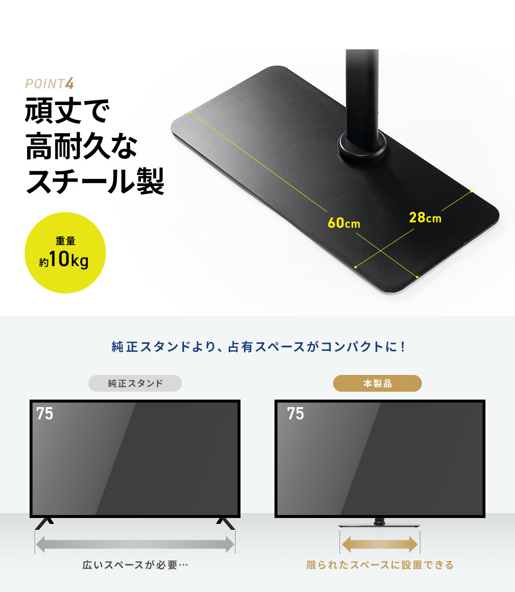 POINT4 頑丈で高耐久なスチール製