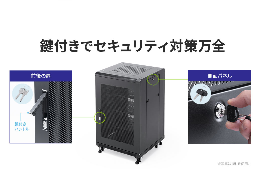 鍵付きでセキュリティ対策万全