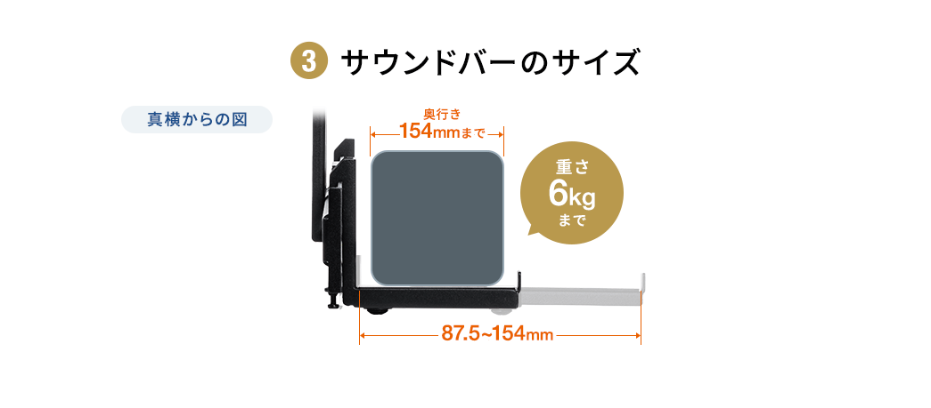 サウンドバーのサイズ