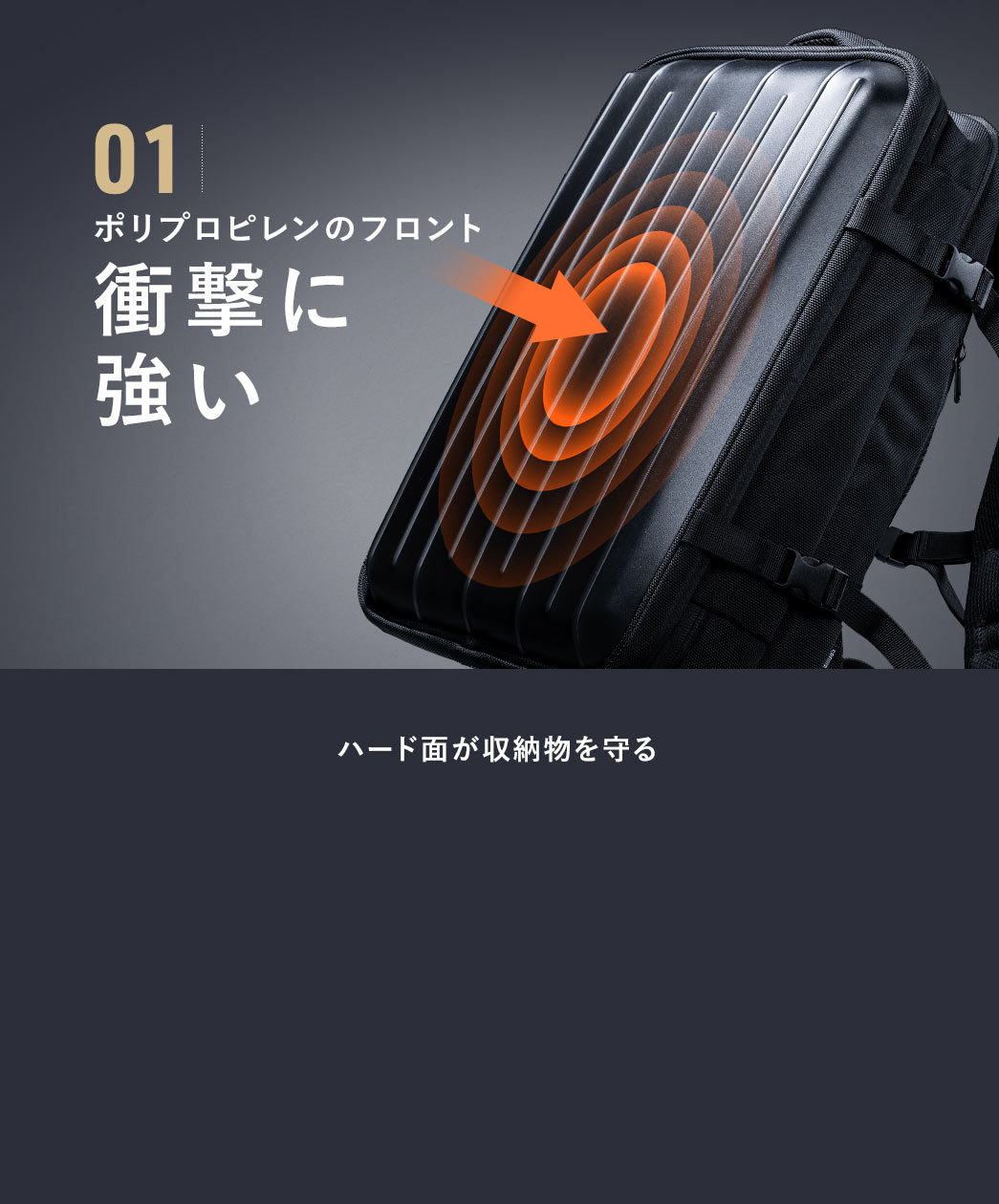 ポリプロピレンのフロント 衝撃に強い