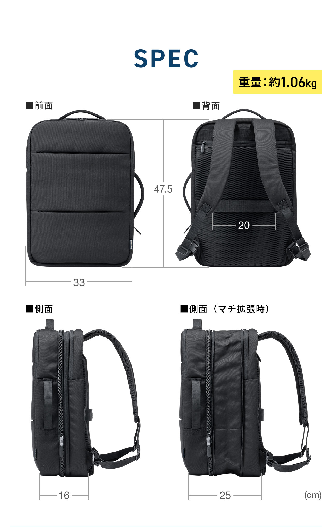 SPEC 重量：約1.06kg