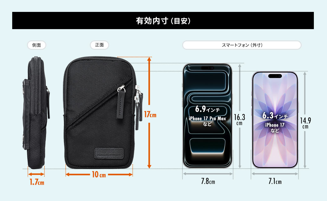 有効内寸（目安）