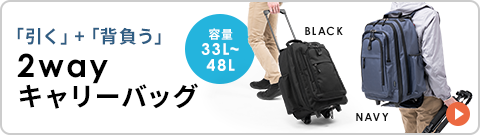 2wayキャリーバッグ 容量33L～48L