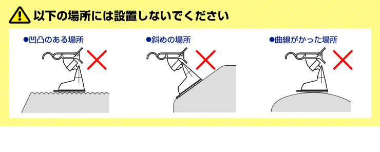 以下の場所には設置しないでください