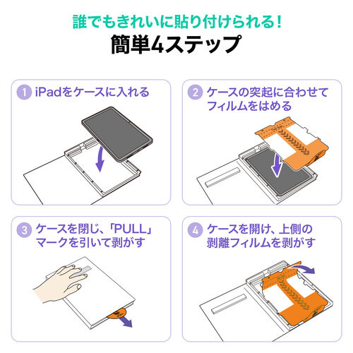 簡単4ステップで誰でもきれいに貼り付けられる！