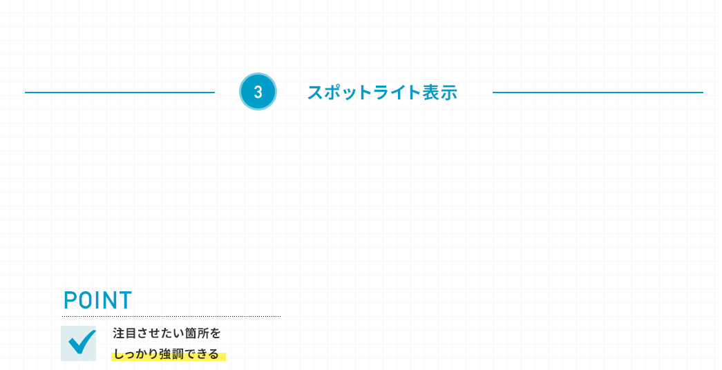 スポットライト表示