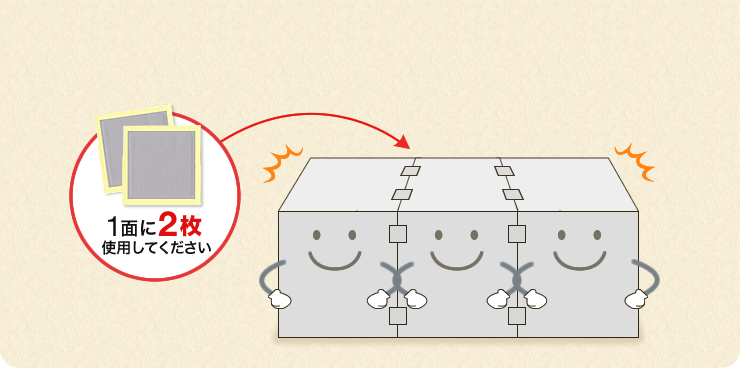 1面に2枚使用してください