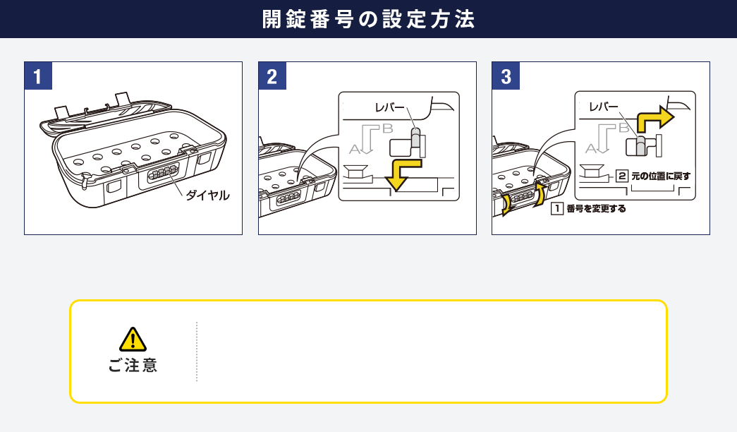 開錠番号の設定方法