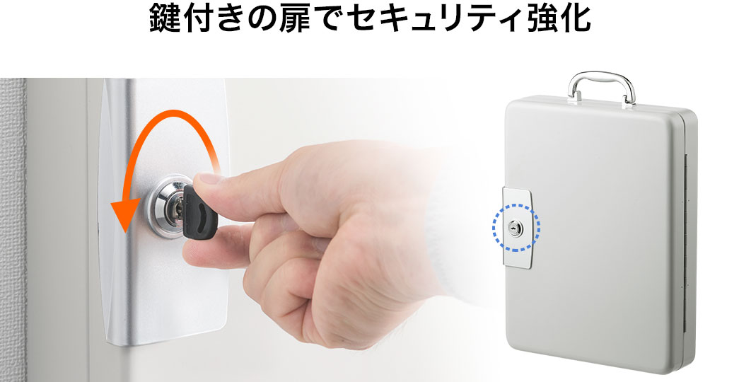 鍵付きの扉でセキュリティ強化