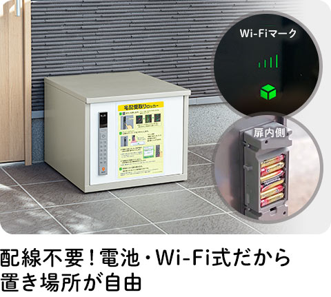 配線不要 電池・Wi-Fi式だから置き場所が自由