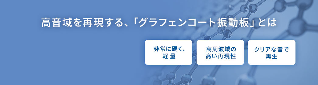 高音域を再現する、「グラフェンコート振動板」とは