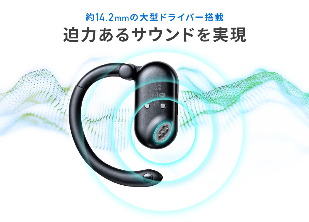 大型ドライバー搭載 迫力あるサウンドを実現