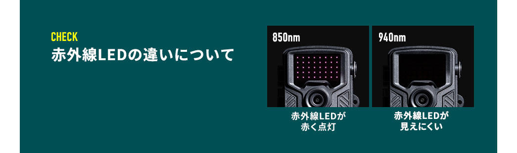 赤外線LEDの違いについて