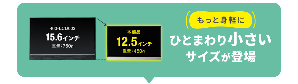 もっと身軽にひとまわり小さいサイズが登場