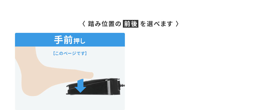 く踏み位置のを選べます〉