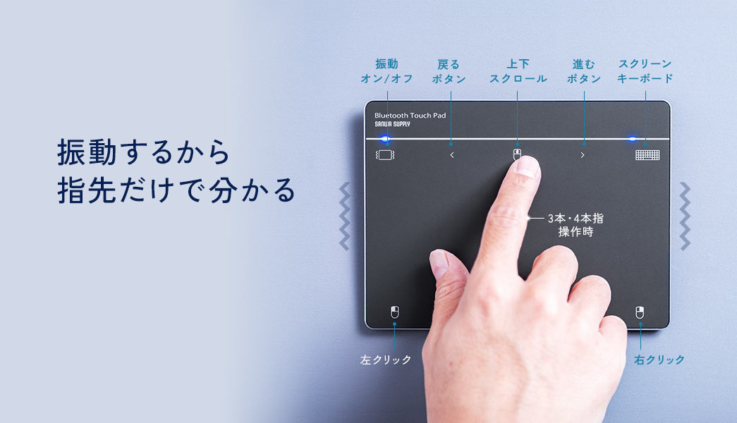 振動するから指先だけで分かる