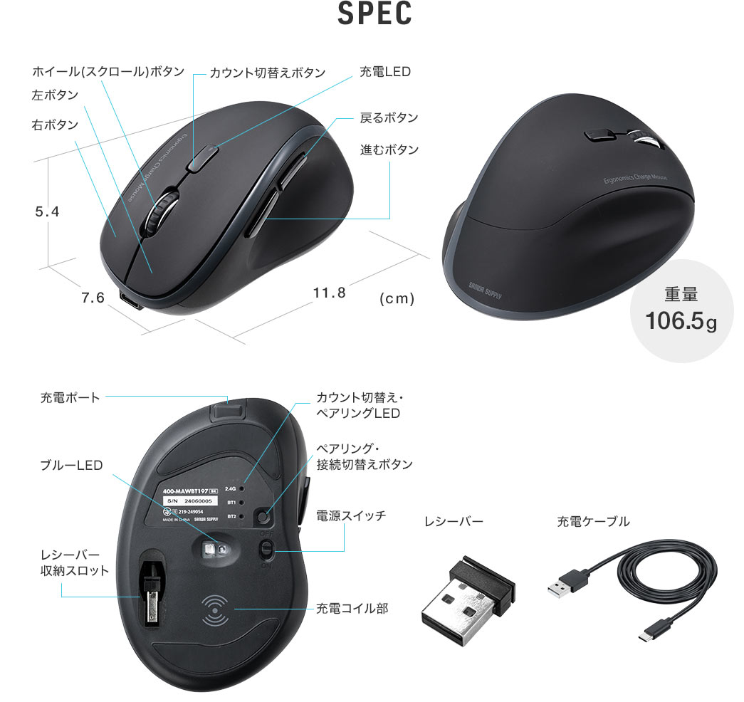 SPEC 重量106.5g