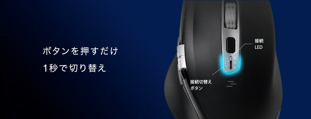 ボタンを押すだけ1秒で切り替え