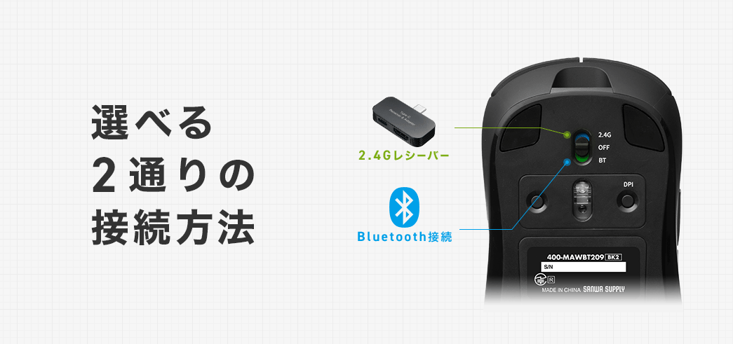 選べる 2通りの 接続方法