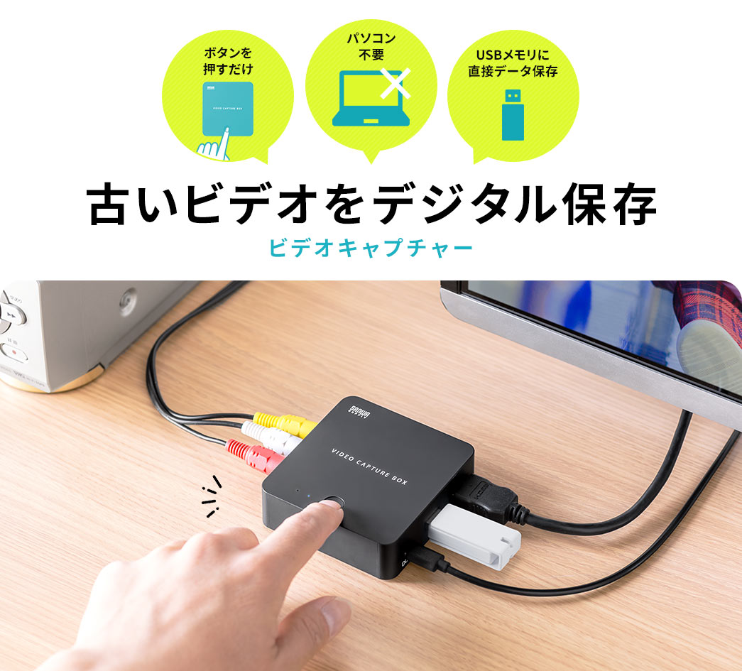 古いビテオをデジタル保存 ビデオキャプチャー