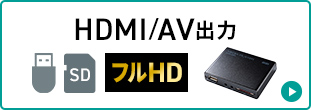HDMI、AV出力