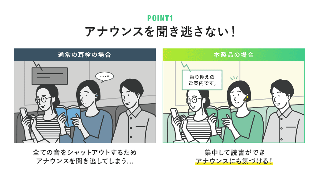 POINT1 アナウンスを聞き逃さない！