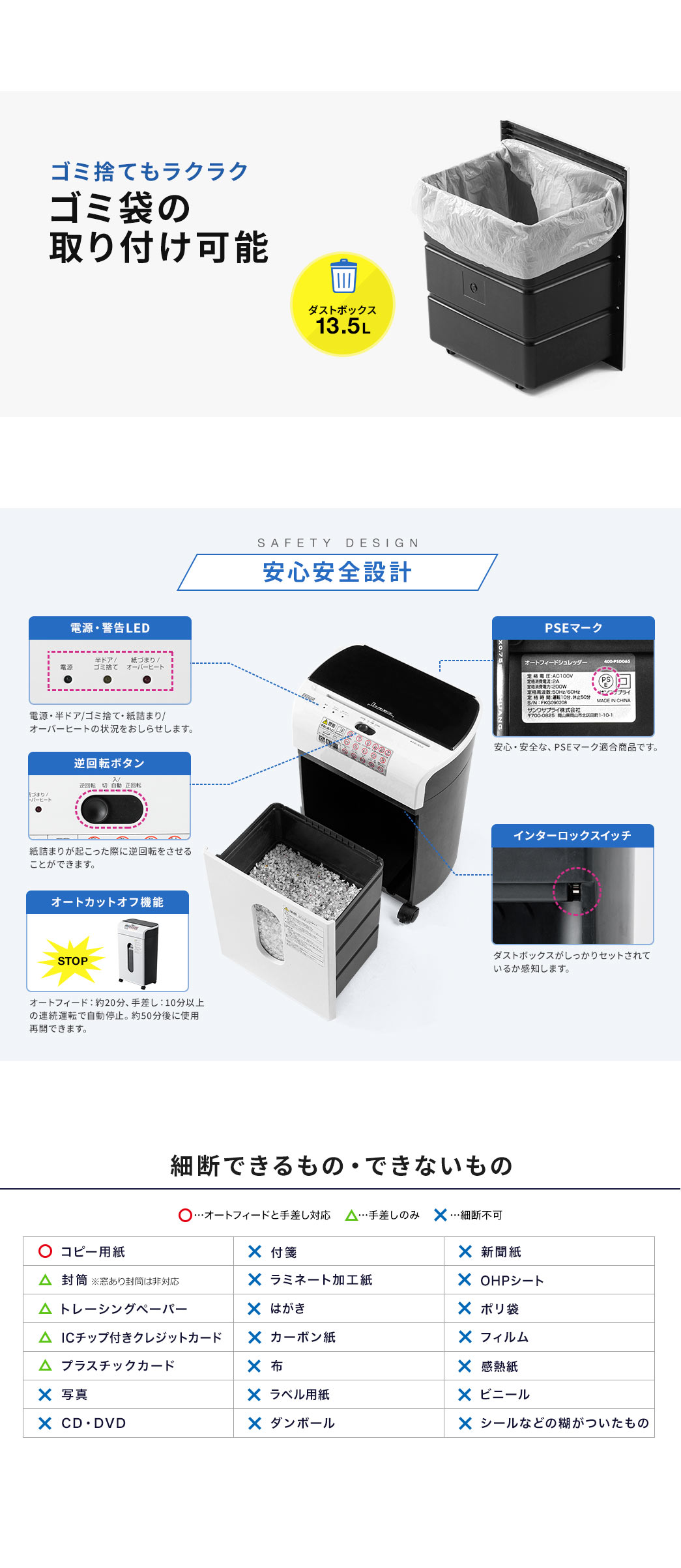 ゴミ捨てもラクラク ゴミ袋の取り付け可能