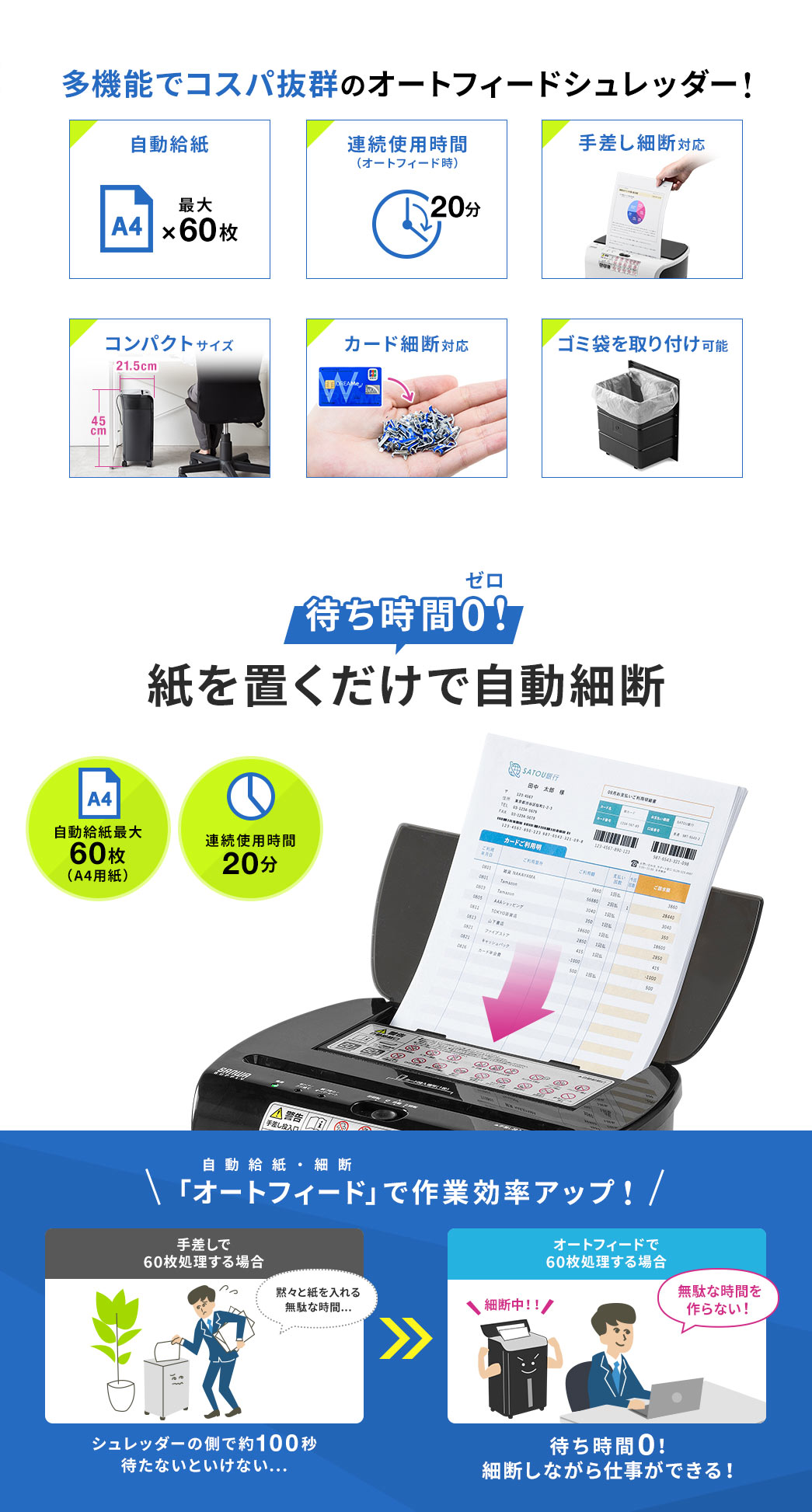 多機能でコスパ抜群のオートフィードシュレッダー!