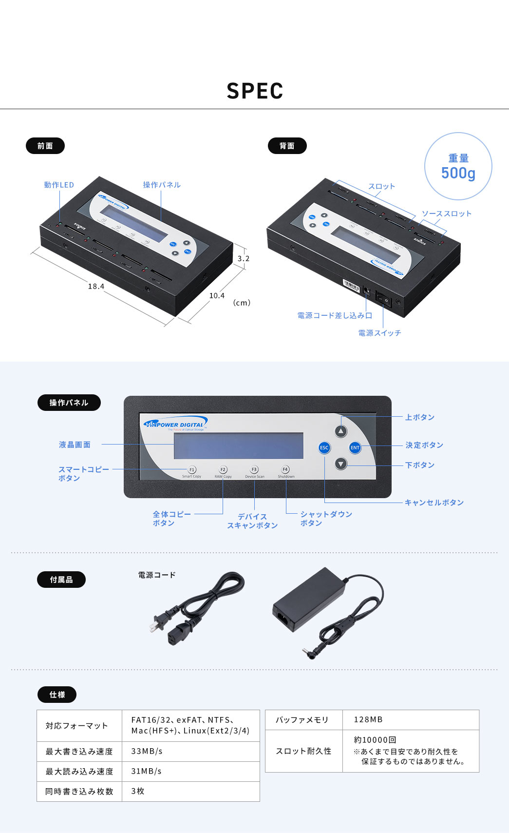 重量500g