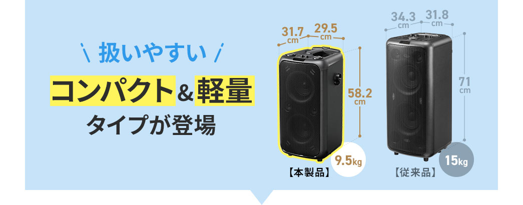 扱いやすいコンパクト&軽量タイプが登場
