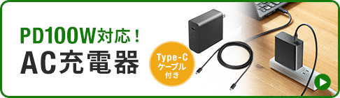 PD100W対応！AC充電器