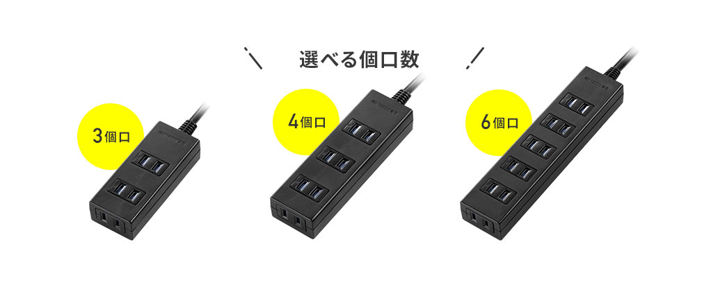 選べる個口数 3個口 4個口 6個口