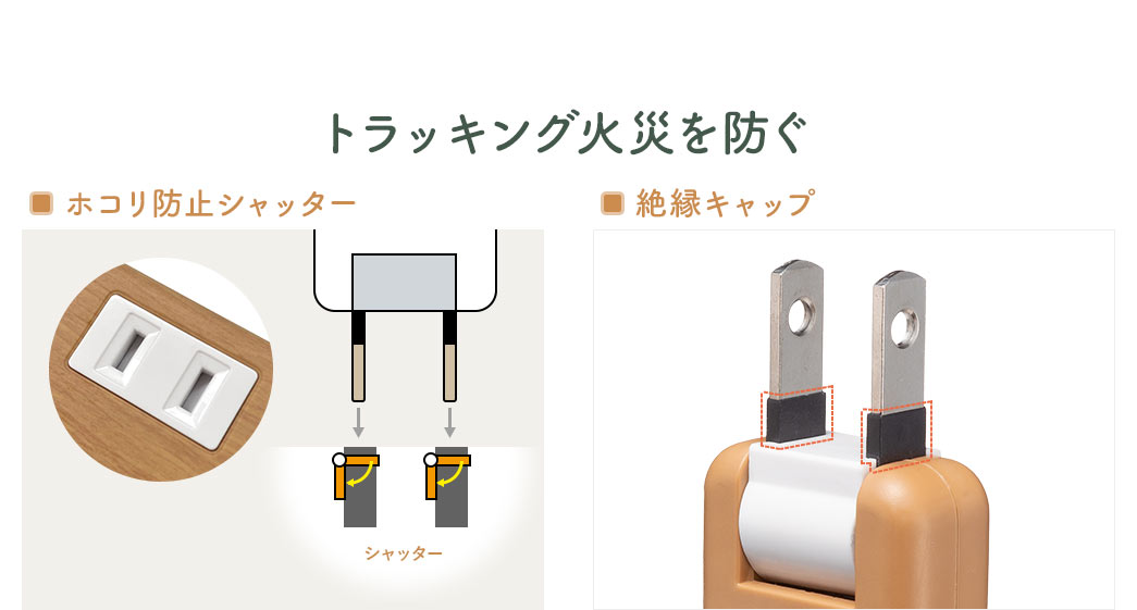 トラッキング火災を防ぐ