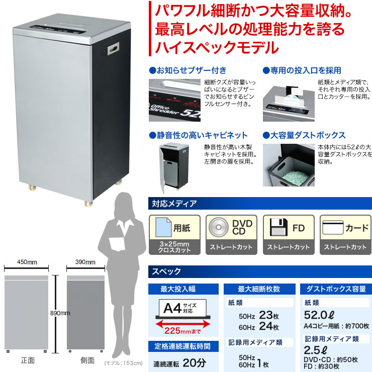 パワフル細断かつ大容量。最高レベルの処理能力を誇るハイスペックモデル