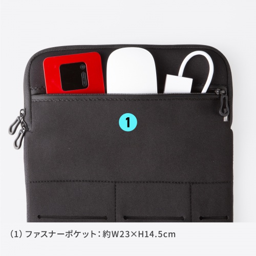 ファスナー付きポケット