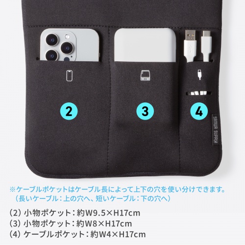 小物・ケーブルポケット
