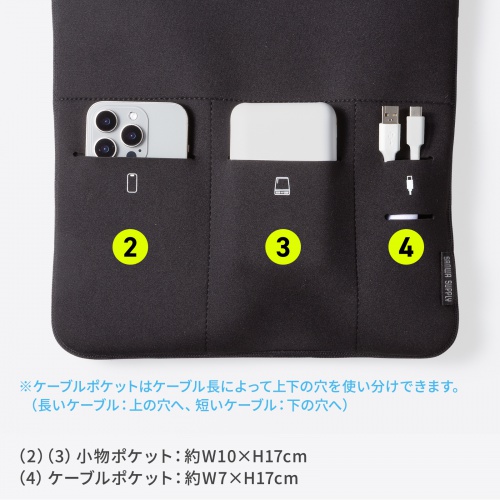 小物・ケーブルポケット