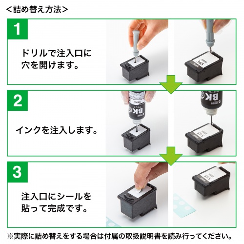 インク詰め替えの手順