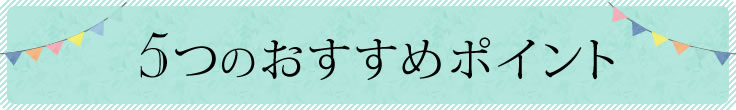 5つのおすすめポイント