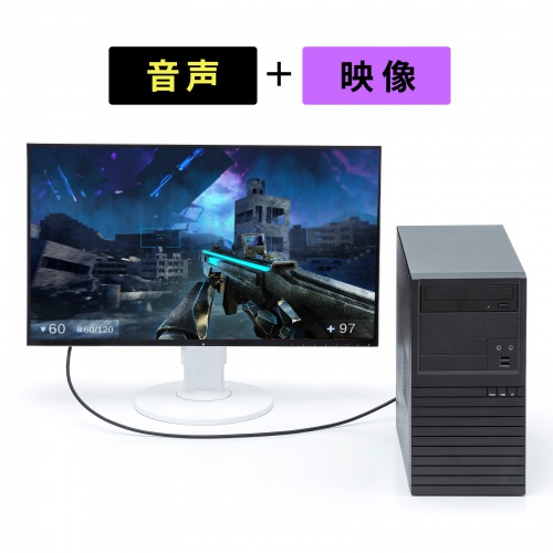 映像＋音声の伝送が可能