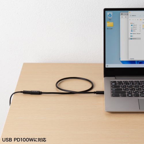 急速充電が可能なUSB PD100W