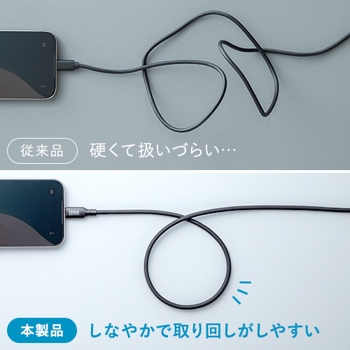 柔らかくて絡みにくい
