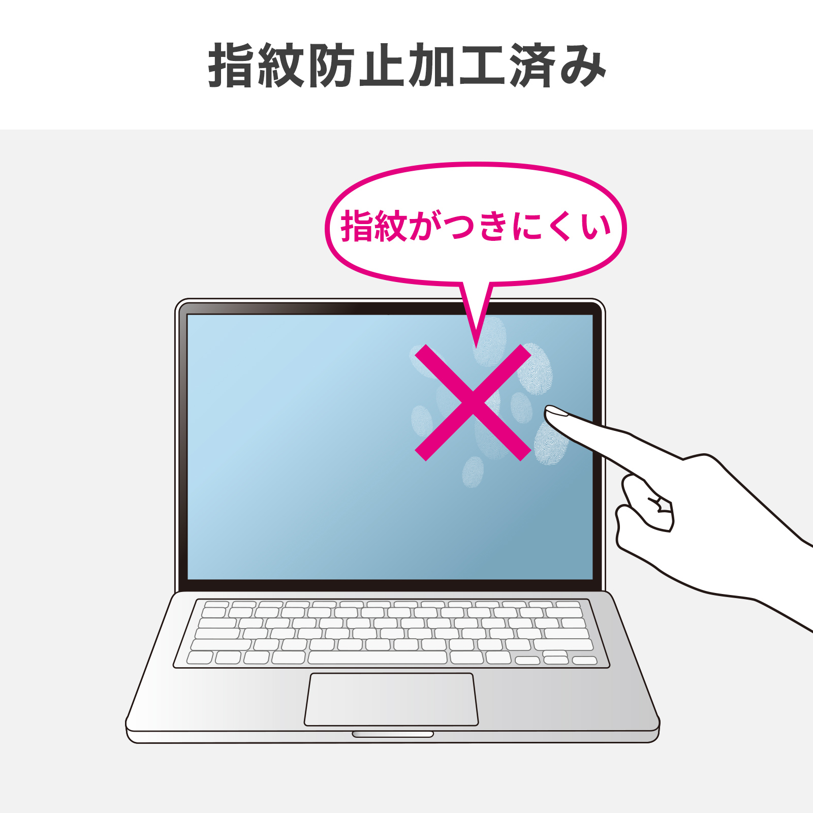 指紋防止加工の説明画像