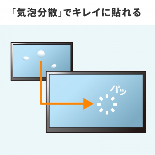 「気泡分散」でキレイに貼れるのイメージ画像