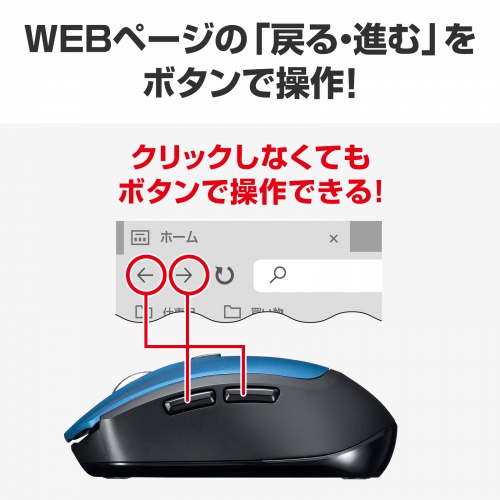 WEBページの「戻る・進む」をボタンで操作